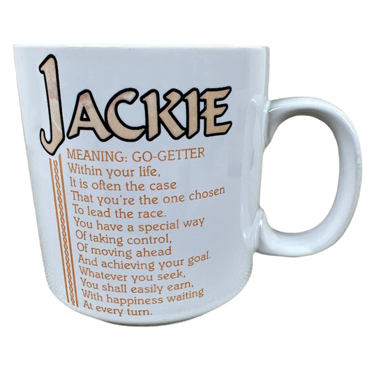 JACKIE Poetry Name Peach Interior Mug Papel