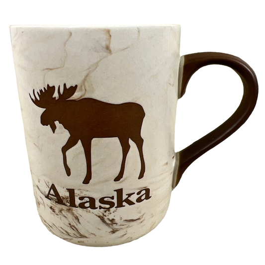 Alaska Marbled Moose Etched Mug