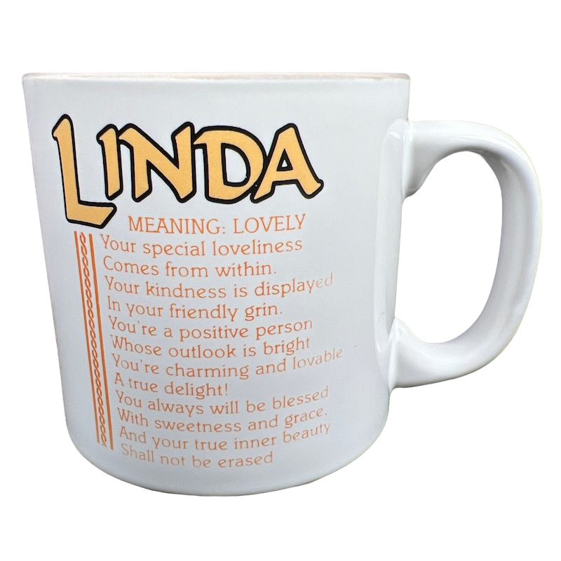 LINDA Poetry Name Taupe Interior Mug Papel