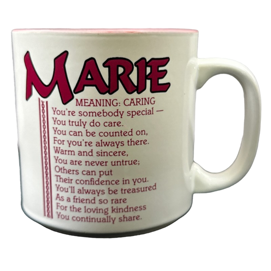 MARIE Poetry Name Pink Interior Mug Papel