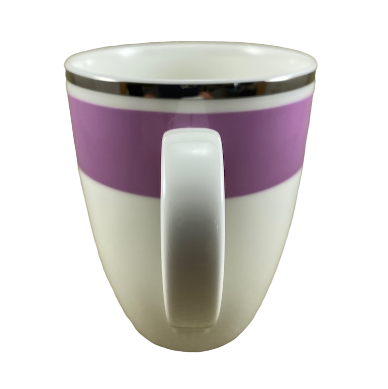 Light Purple Striped With Silver Trim Mug Villeroy & Boch