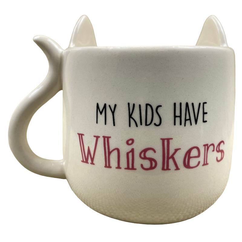 My Kids Have Whiskers Sculpted Cat Mug Our Name Is Mud