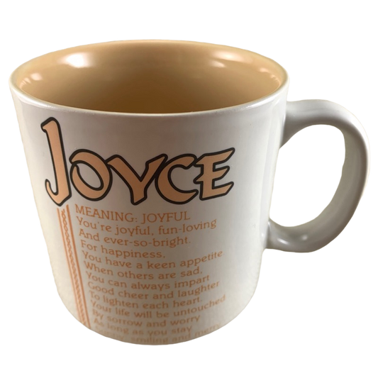 JOYCE Poetry Name Peach Interior Mug Papel