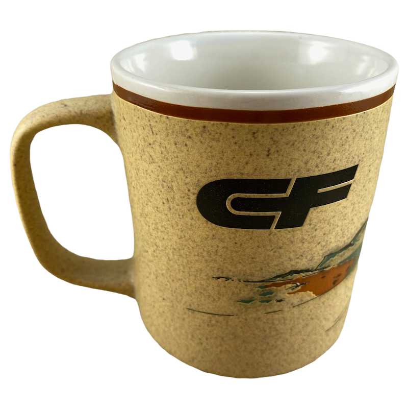 Consolidated Freight Truck Mountains Background Color Etched Mug