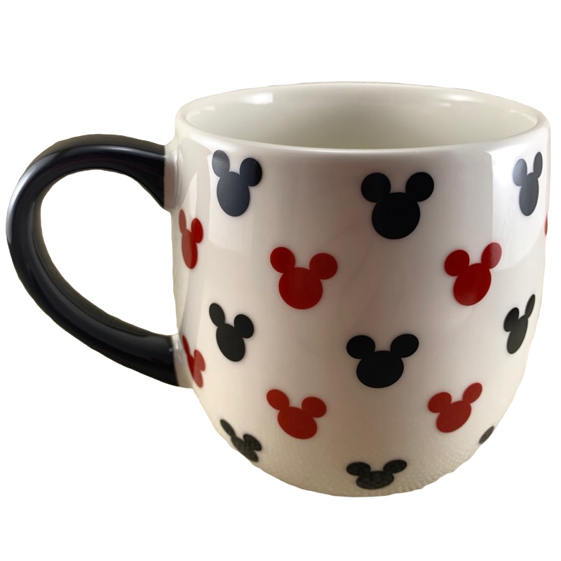 Mickey Mouse Red & Black Silhouettes Target Round Mug Disney