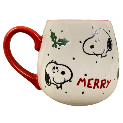 Snoopy Merry Holly Etched Mug Gibson