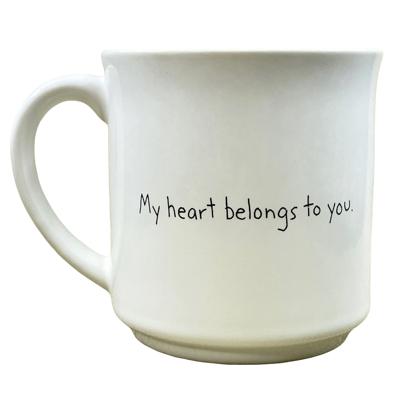 My Heart Belongs To You Cat Holding Heart Sandra Boynton Mug Recycled Paper Products