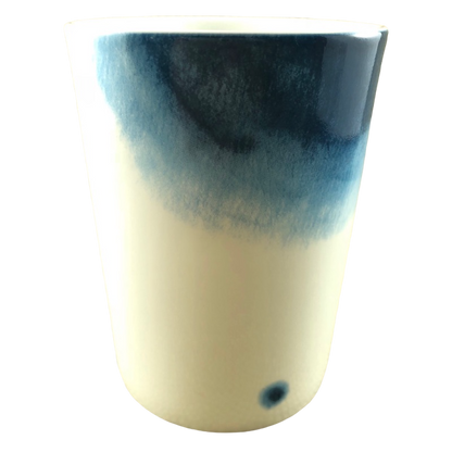 Abstract Blue Circles With Circular Handle Mug Haengnam