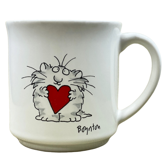 My Heart Belongs To You Cat Holding Heart Sandra Boynton Mug Recycled Paper Products