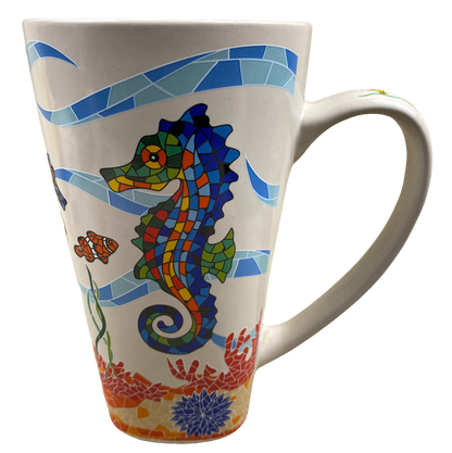 Stained Glass Seahorses Tall Mug Barcino Designs