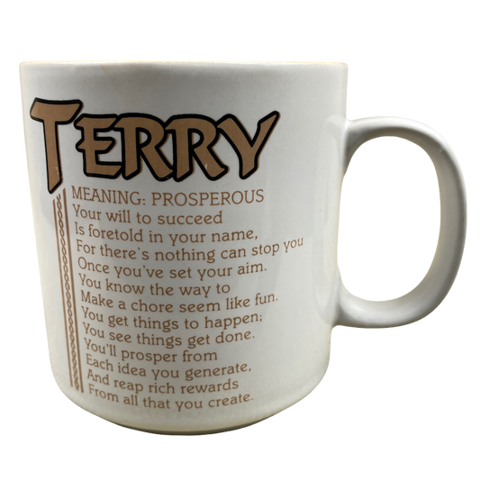 TERRY Poetry Name Peach Interior Mug Papel