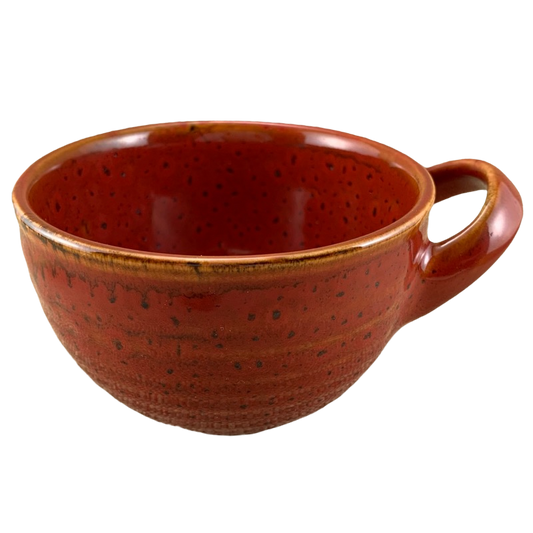 Speckled Brick Red Loop Handle Pottery 8oz Mug Starbucks