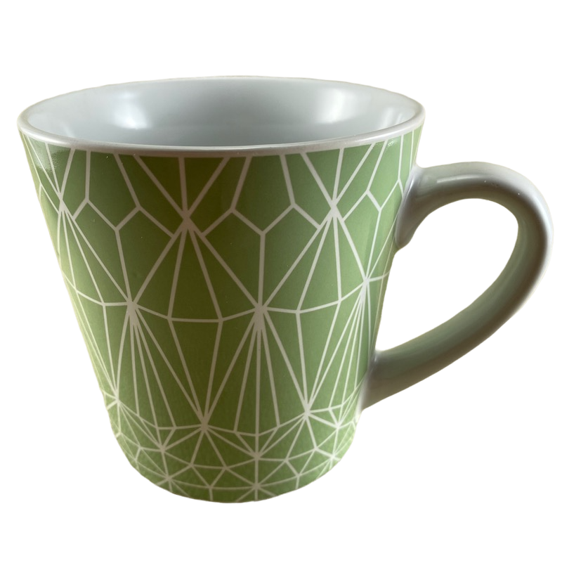 Geometric Diamond Pattern Green 12oz Mug Starbucks
