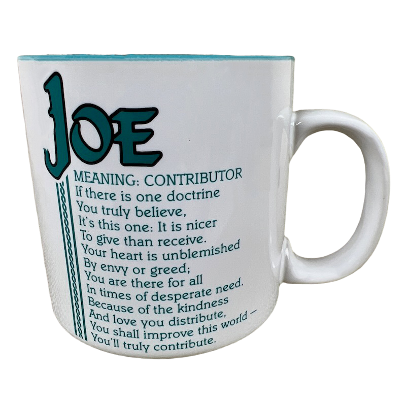JOE Poetry Name Turquoise Interior Mug Papel