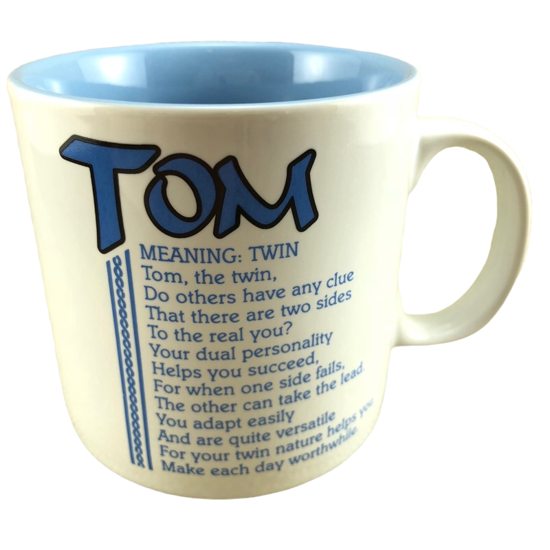 TOM Poetry Name Blue Interior Mug Papel