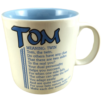 TOM Poetry Name Blue Interior Mug Papel
