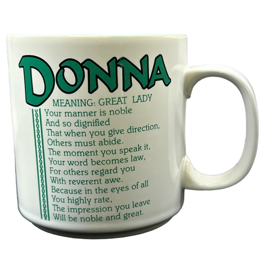 DONNA Poetry Name Green Interior Mug Papel