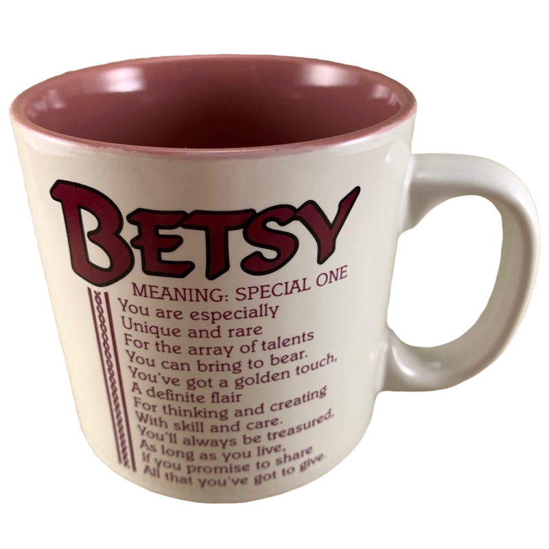 BETSY Poetry Name Pink Interior Mug Papel