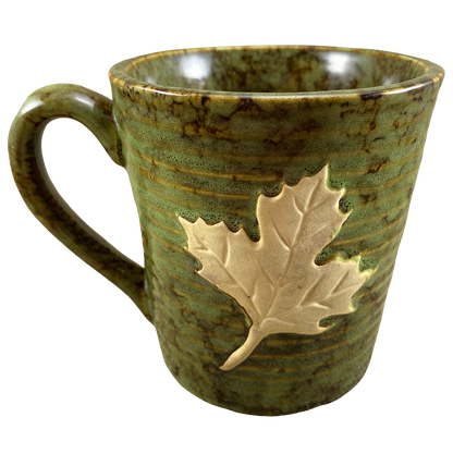 Embossed Maple Leaf Ridged Mug East West Distributing