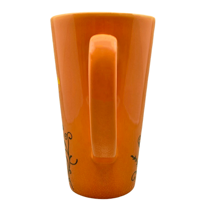 Yellowstone Park Floral Tall Orange Mug