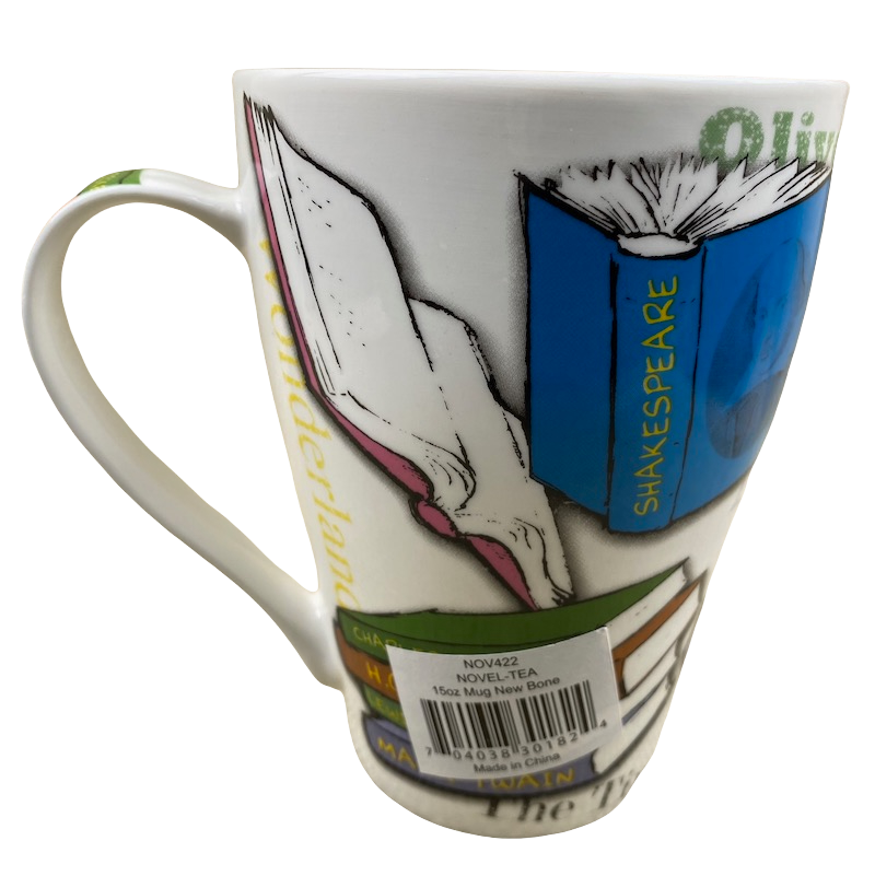Literary Titles & Famous Authors Novel-Tea Mug Paul Cardew NEW