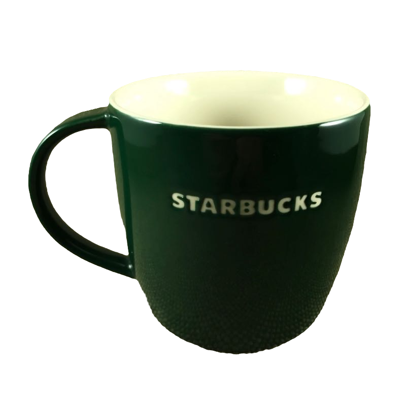 Etched White Christmas Holly And Logo Mug Starbucks