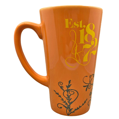 Yellowstone Park Floral Tall Orange Mug