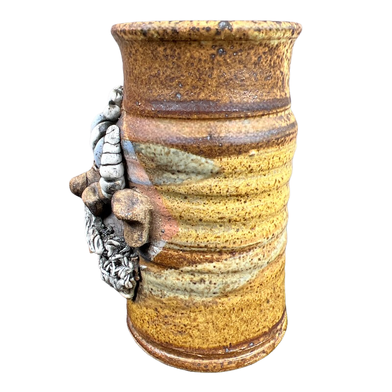 Ugly Face Pottery Detailed 3D Face Braided Viking Mug