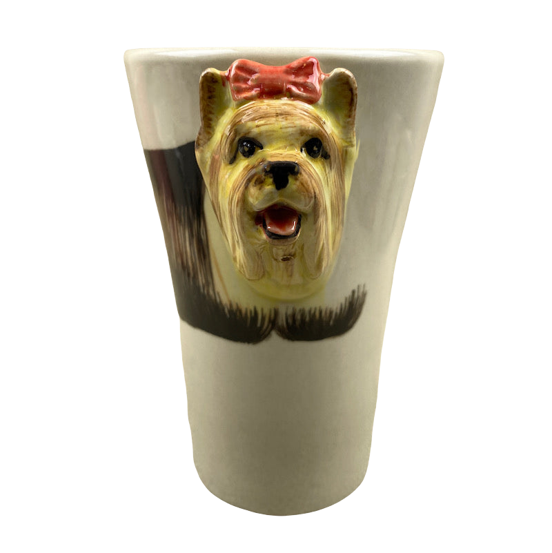 Yorskshire Terrier 3D Figural Head 16oz Tall Mug Ermo Zoo NEW