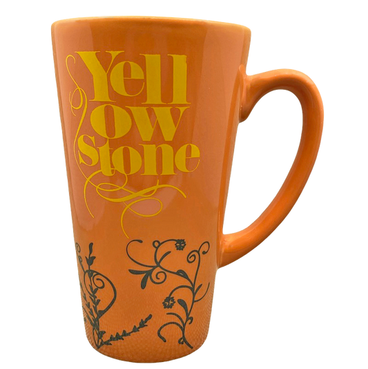 Yellowstone Park Floral Tall Orange Mug