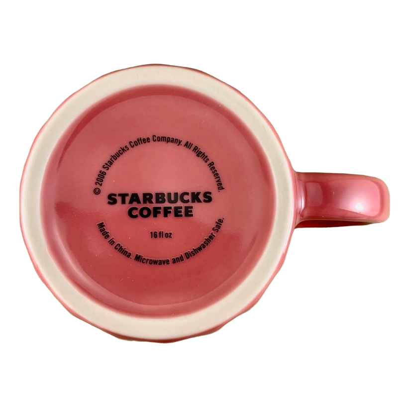 Flowerpot Ribbed Fluted Rose Pink Pastel 16oz Mug Starbucks