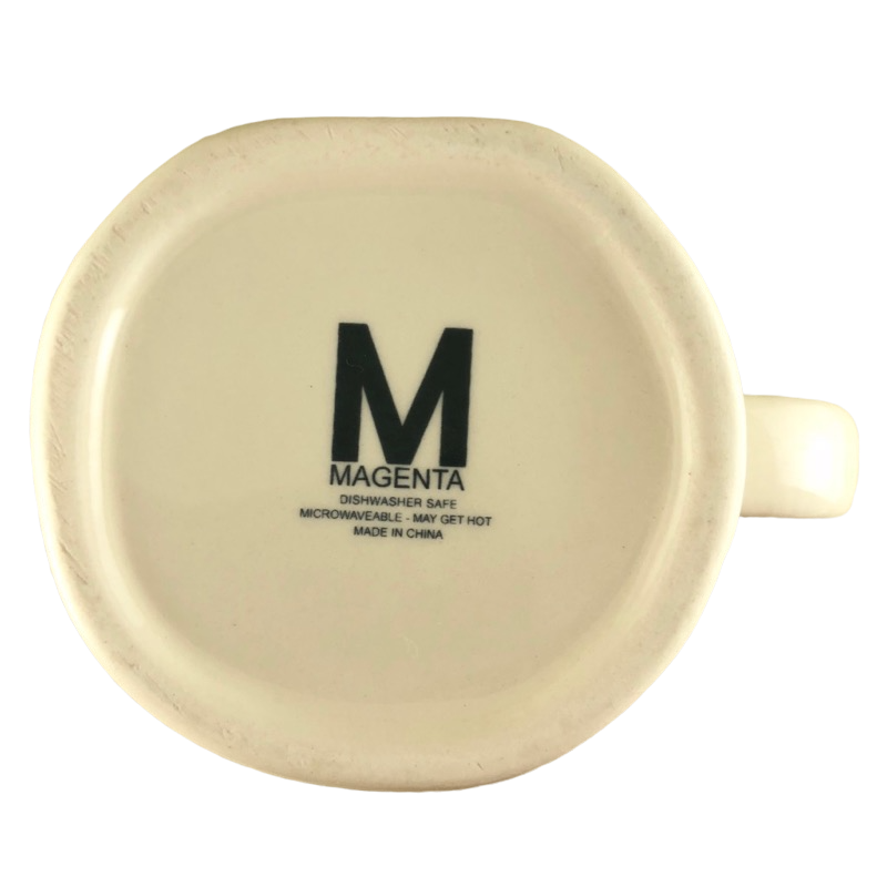 Rae Dunn Artisan Collection COFFEE Mug White Inside Magenta
