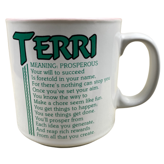 TERRI Poetry Name Pink Interior Mug Papel