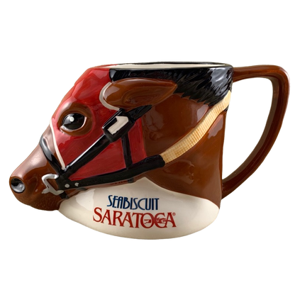 Seabiscuit Saratoga 3D Figural Horse Mug