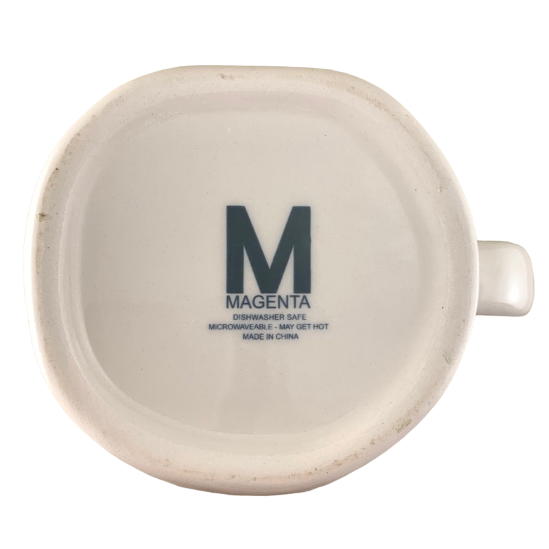 Rae Dunn Artisan Collection BELIEVE Mug Cream Inside Magenta