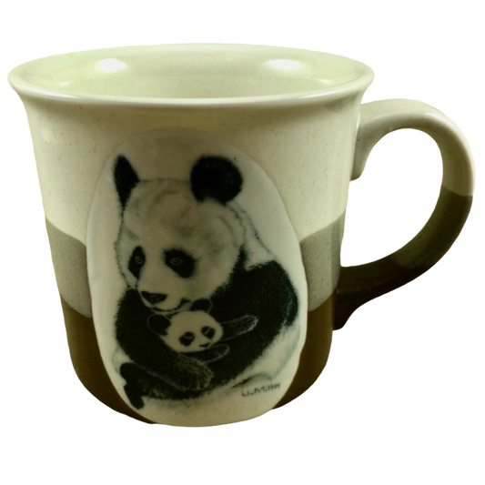 Panda Bear And Baby Tri-Tone Jonah's Workshop Mug Otagiri