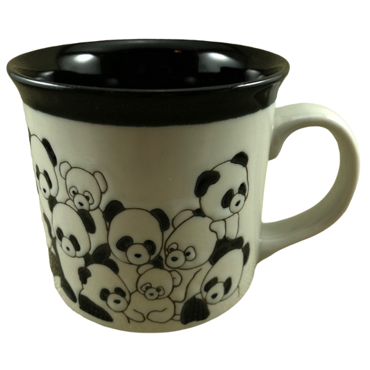 Panda Bears Collage Lightly Embossed Mug Otagiri