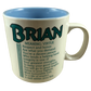 BRIAN Poetry Name Blue Interior Mug Papel