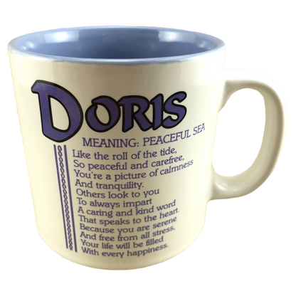 DORIS Poetry Name Blue Interior Mug Papel