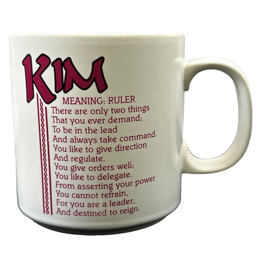 KIM Poetry Name Pink Interior Mug Papel