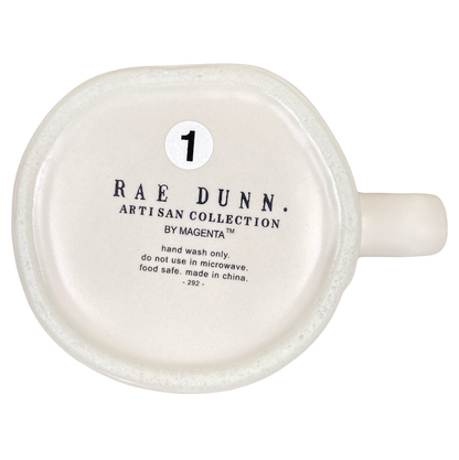 Rae Dunn Artisan Collection LEO Astrology Zodiac Mug Cream Inside Magenta NEW