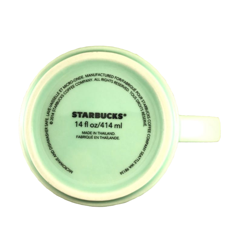 Etched Logo Stackable Green 14oz Mug 2014 Starbucks