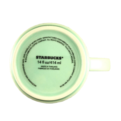 Etched Logo Stackable Green 14oz Mug 2014 Starbucks