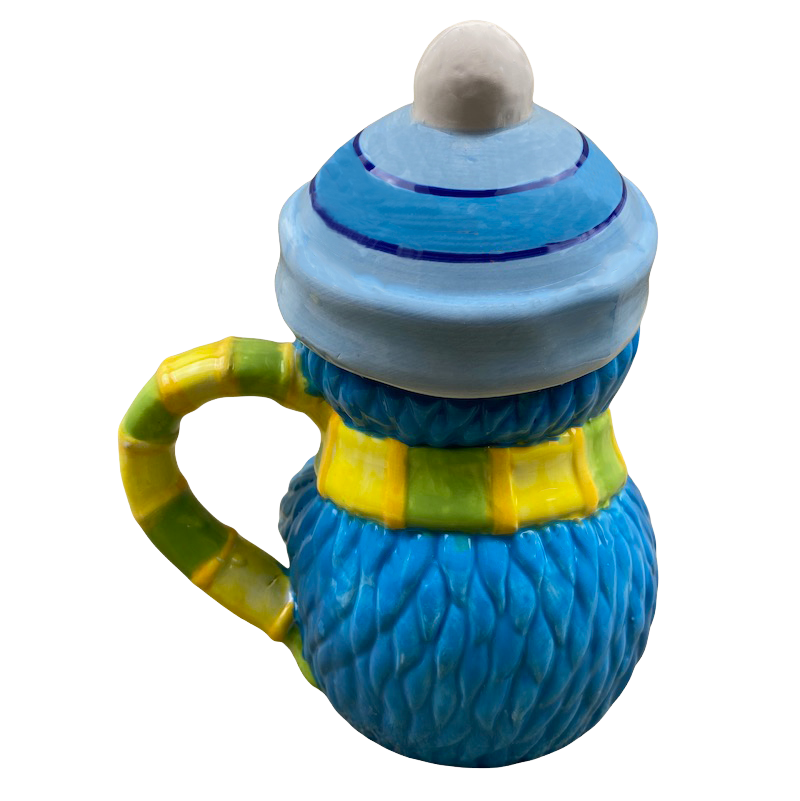 Cookie Monster Figural Hat Lid And Mug Sesame Workshop