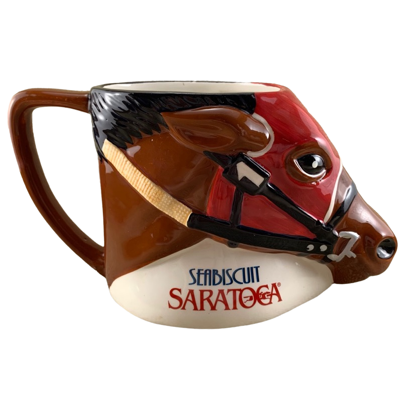 Seabiscuit Saratoga 3D Figural Horse Mug