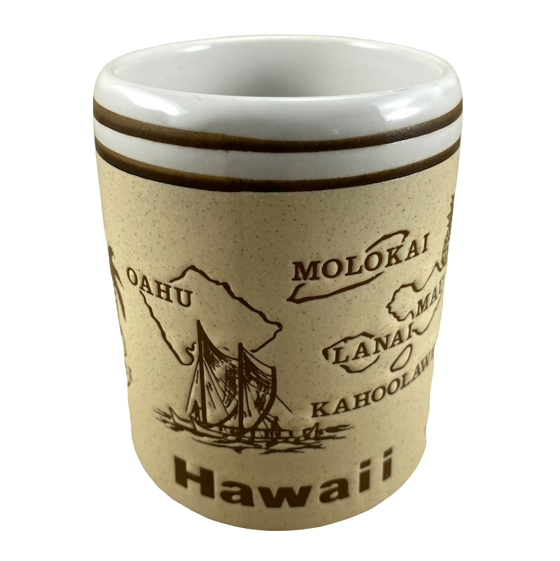 Hawaii Vintage Embossed Color Mug