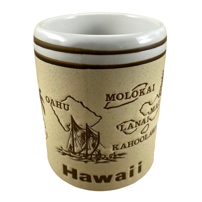 Hawaii Vintage Embossed Color Mug