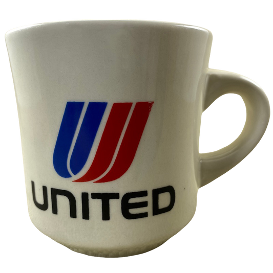 United Airlines Vintage Tulip Logo Mug