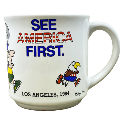 See America First 1984 Los Angeles Olympics Sandra Boynton Mug Recycled Paper Products