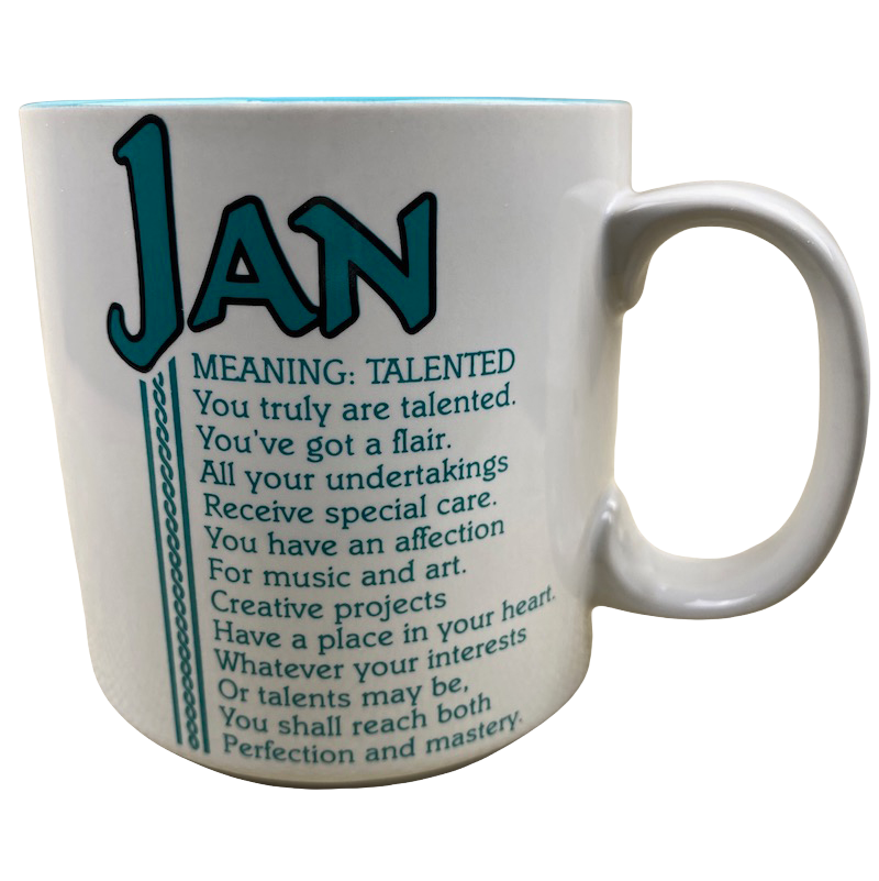 JAN Poetry Name Blue Interior Mug Papel